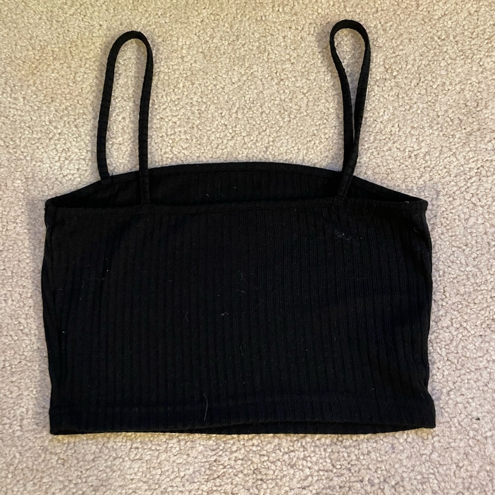 SHEIN Ribbed tank top | Size:Small | Black |